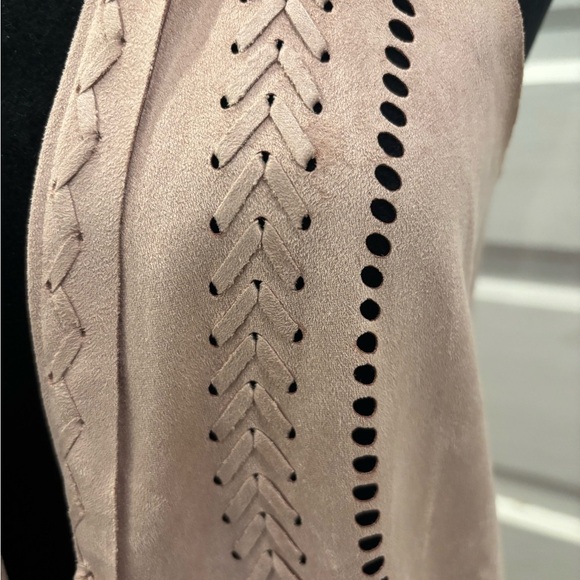 Jessica Simpson Tasmania Pink Fringe Floor Length Western Vest NWOT Sz Sm - Picture 2 of 9